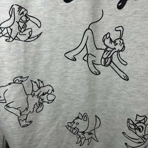 Disney Dogs Pullover Sweater Sweatshirt Gray Small - Picture 7 of 12